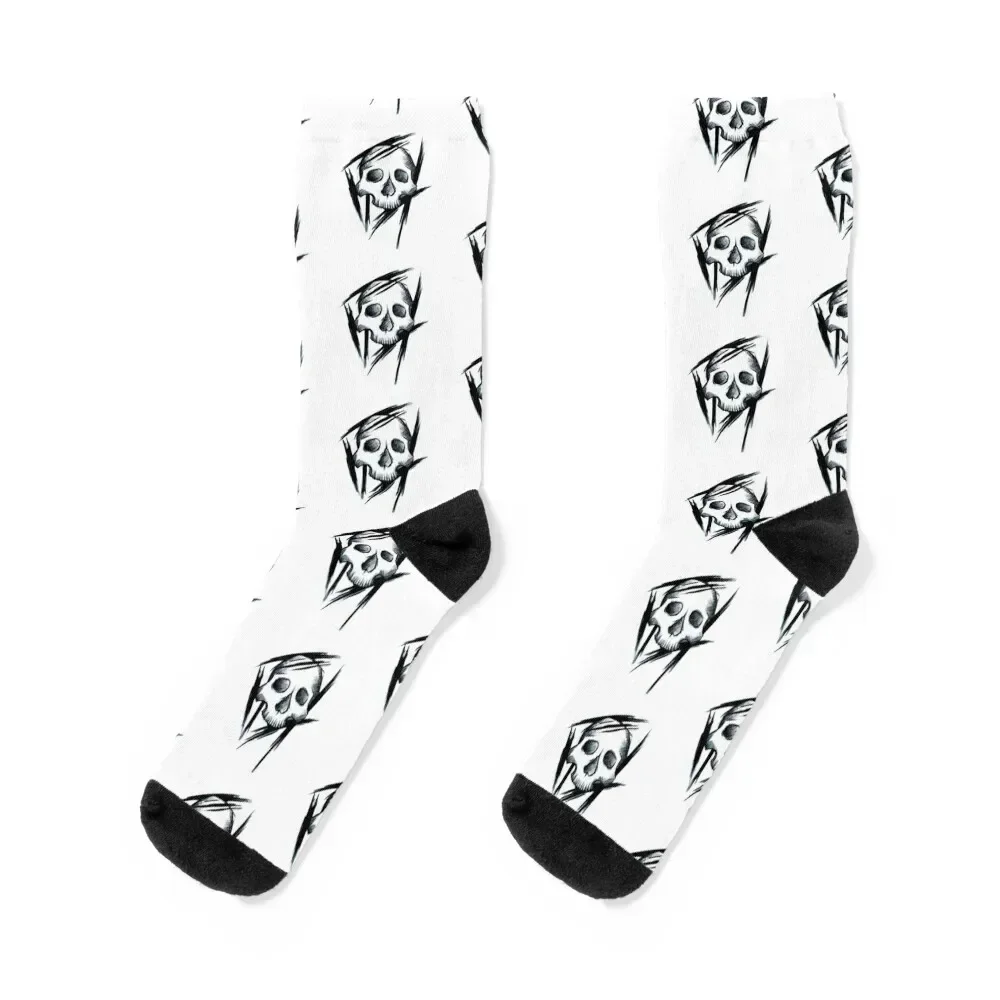 Trash Polka Skull Socks with print Lots Socks Woman Men's