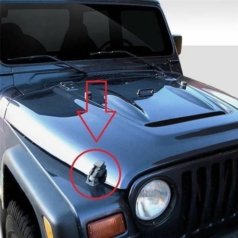 

NEW-Car Front Hood Latch Catch With Bracket Parts For Jeep Wrangler TJ 1997-2006 55176636AC 55176636AD 68038118AA