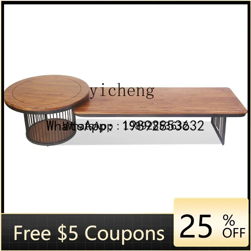 C1 Solid wood bay window low coffee table living room creative simple home zen small tea