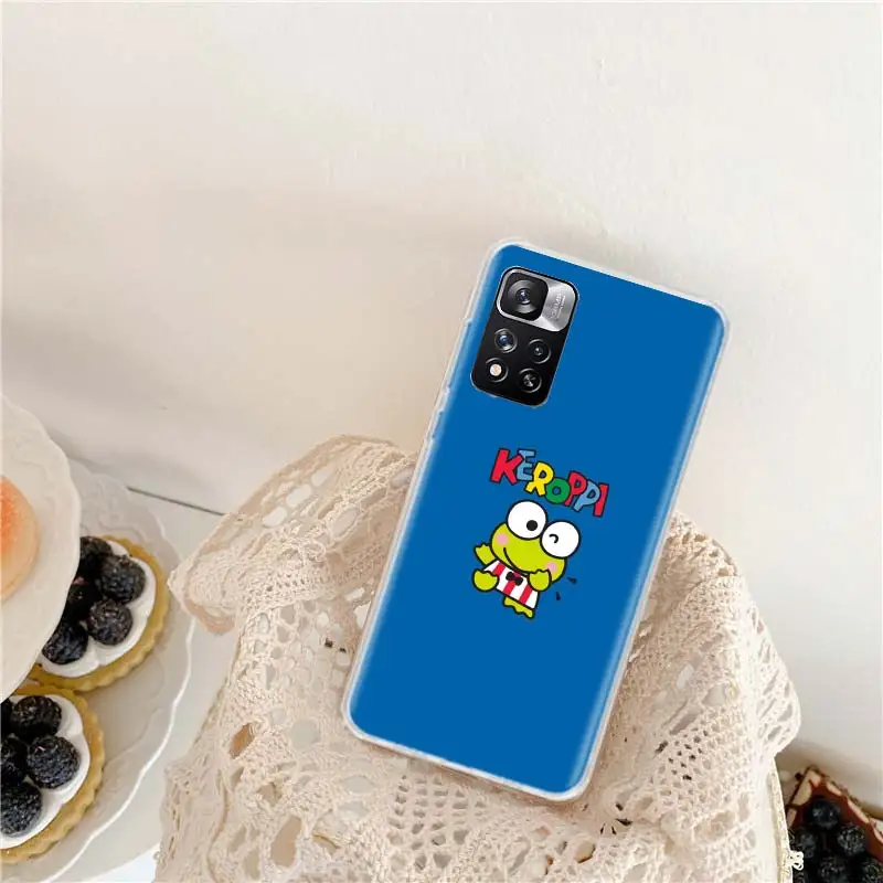 Cartoon K-Keroppi Phone Case For Xiaomi Mi 12 10 Lite 12X 12T 13 5G 11T 10T Pro 11i 11 Ultra 9 8 6X 5X Capa Coque Fundas TPU Cap