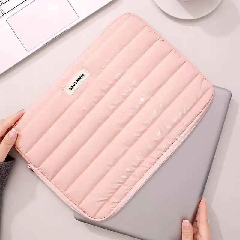 2025 Puffy Laptop Sleeve Cover Bag 13 14  Inch Candy Color Computer Carrying Case Bags for Ipad Macbook Asus HP Lenovo