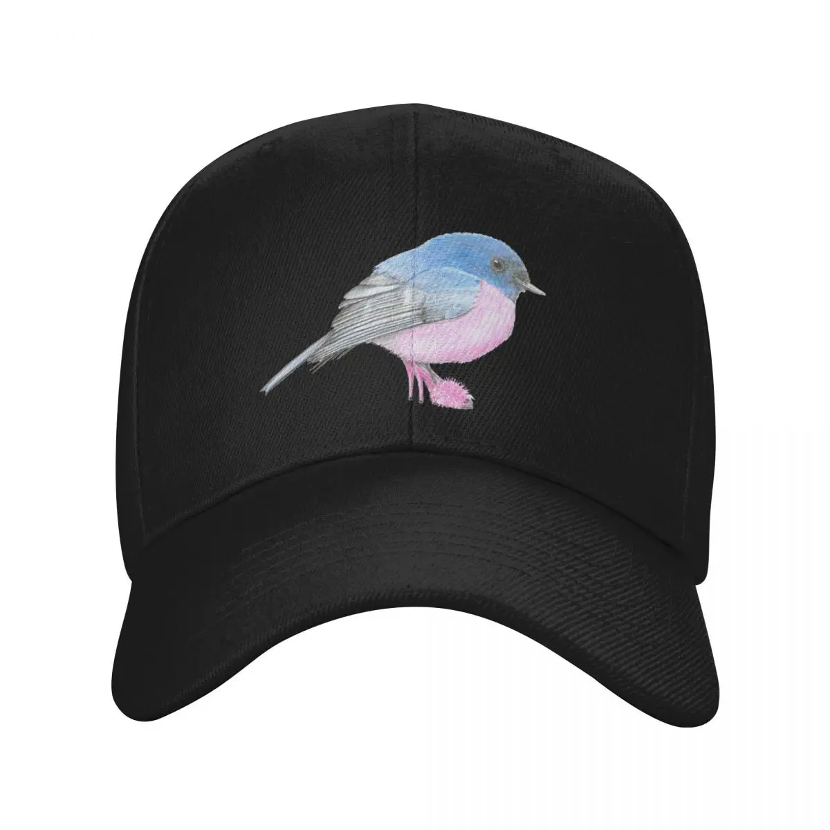 Pink Robin in Marabou Slippers Baseball Cap Hood Visor Golf Cap Women Hats Men's