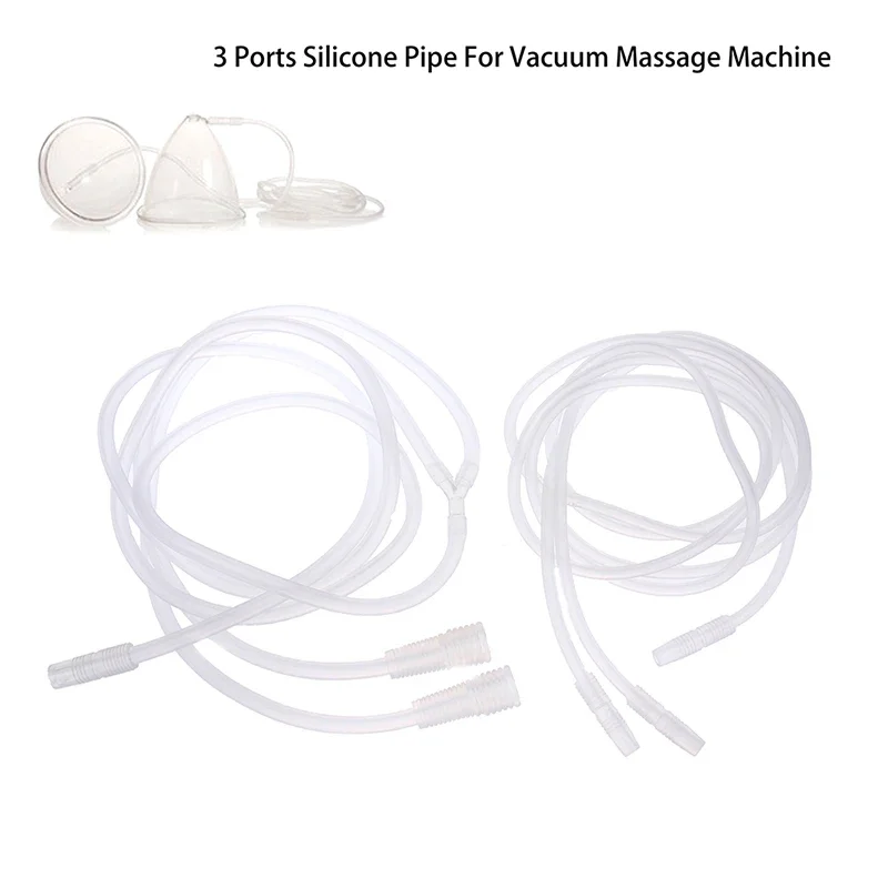 Tubes de connexion à 3 ports pour Machine de thérapie de Massage sous vide, pompe d'agrandissement, rehausseur de sein, tasse de Massage