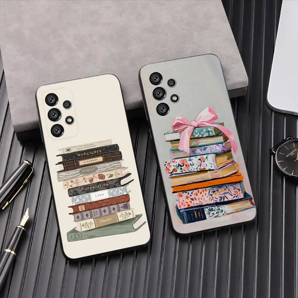 

Read Books illustration Phone Case For Samsung Galaxy A13,A21s,A22,A31,A32,A52,A53,A71,A80,A91 Soft Black Shell