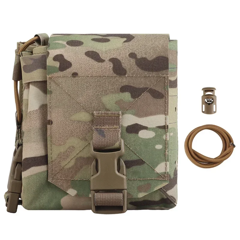 Large Multifunctional Camouflage Sub Pouch MOLLE Mounting Magic Tape Design Adapt To Various Tactical Equipment First Aid Tool