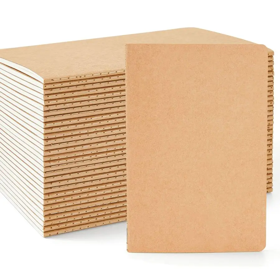 

Набор из 30 пустых блокнотов из крафт-бумаги, безлинованные скетчбуки, блокноты для заметок, дорожные дневники для рисования, дудлинга и письма, оптовая упаковка для женщин K