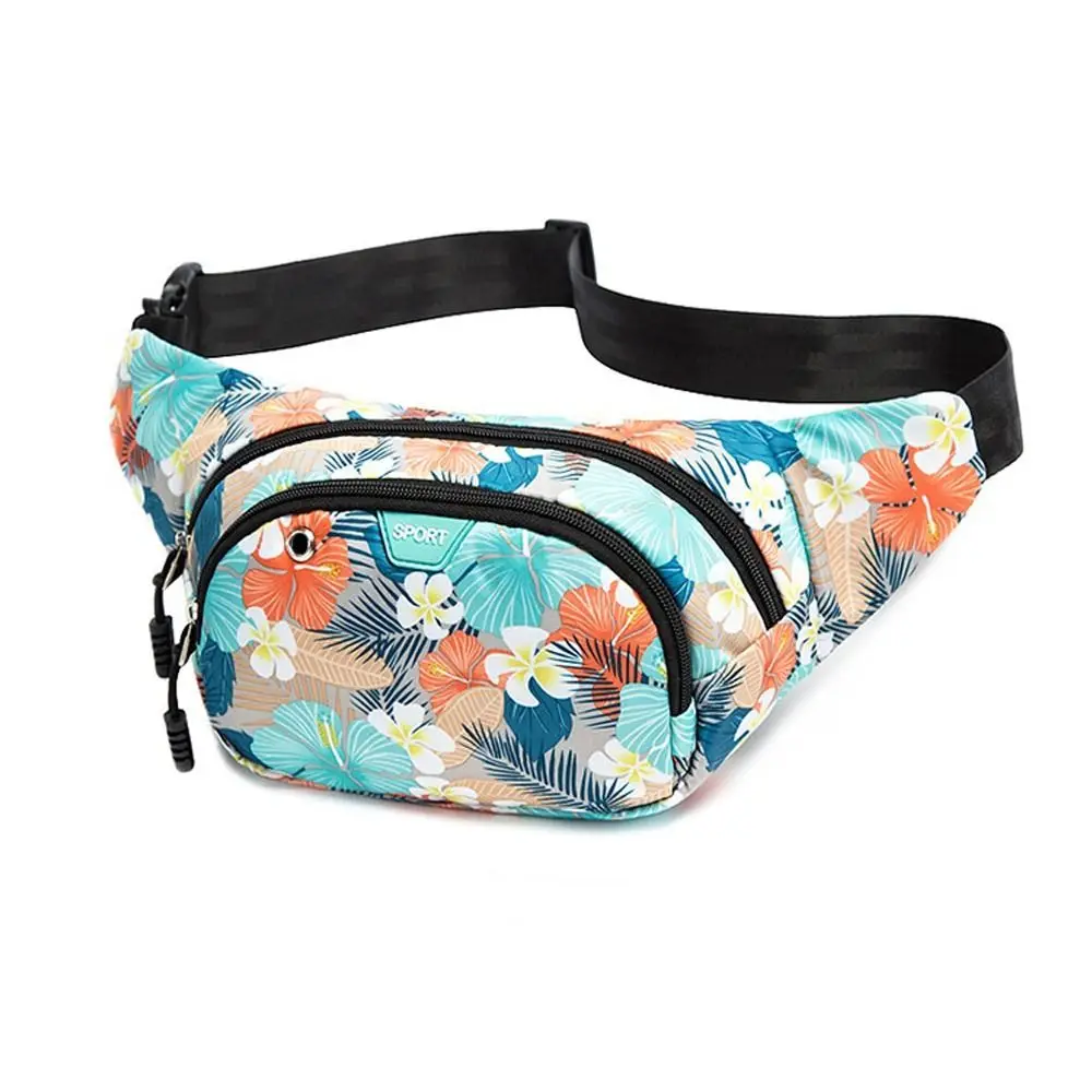 Waterproof Waist Bag Fashion Large Capacity Multifunctional Waist Packs Oxford Flower Travel Bags