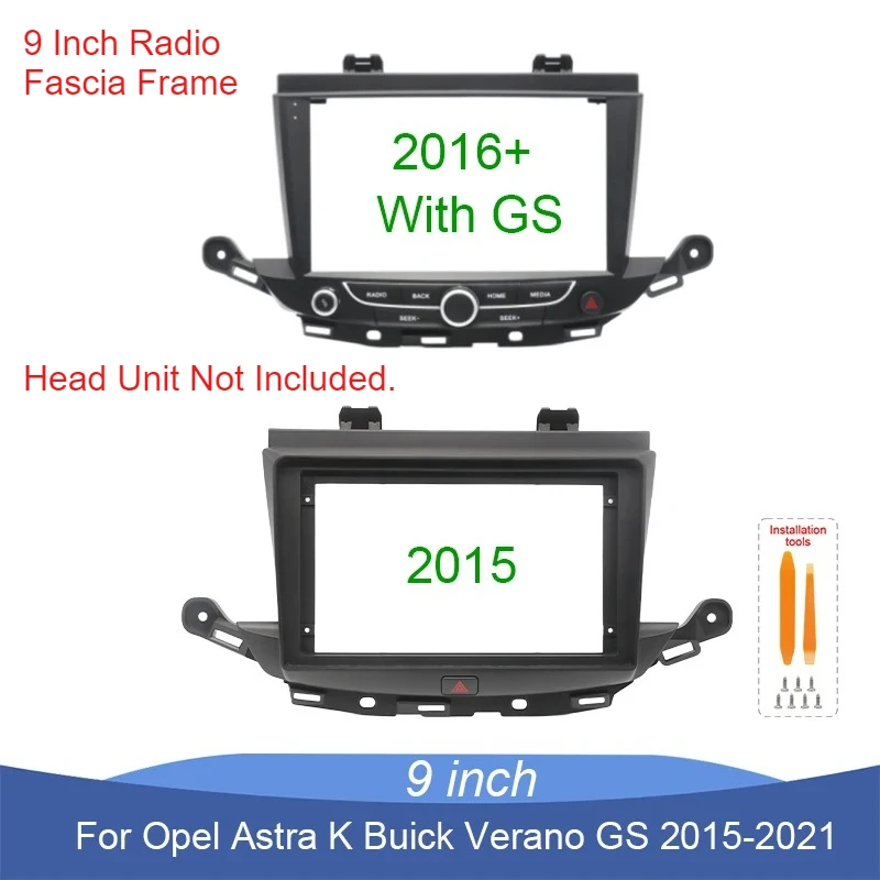 9 Inch Car Radio Fascia Frame For Opel Astra K Buick Verano GS 2015-2021 Android Stereo Dashboard Trim Kit