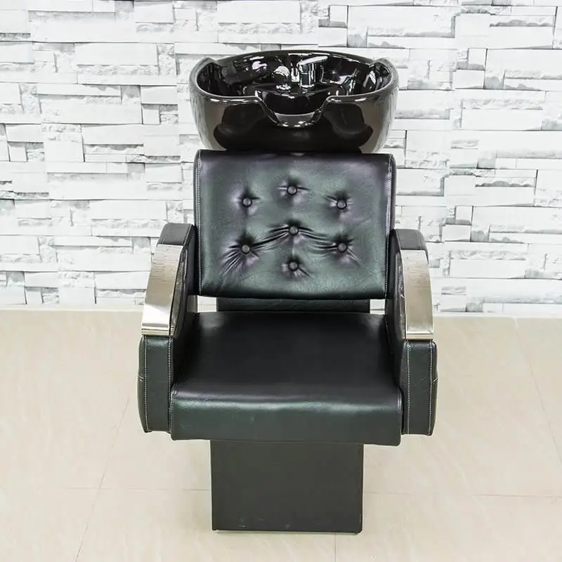 

Barber Wash With Chair Makeup Professional Portable Japanese Water Jet Hair Spa Salon Armchairs Beauty Massage Recliner Interior