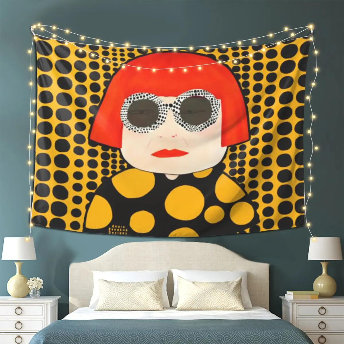 

Yayoi Kusama абстрактная живопись гобелен настенный эстетический домашний декор гобелены для гостиной спальни