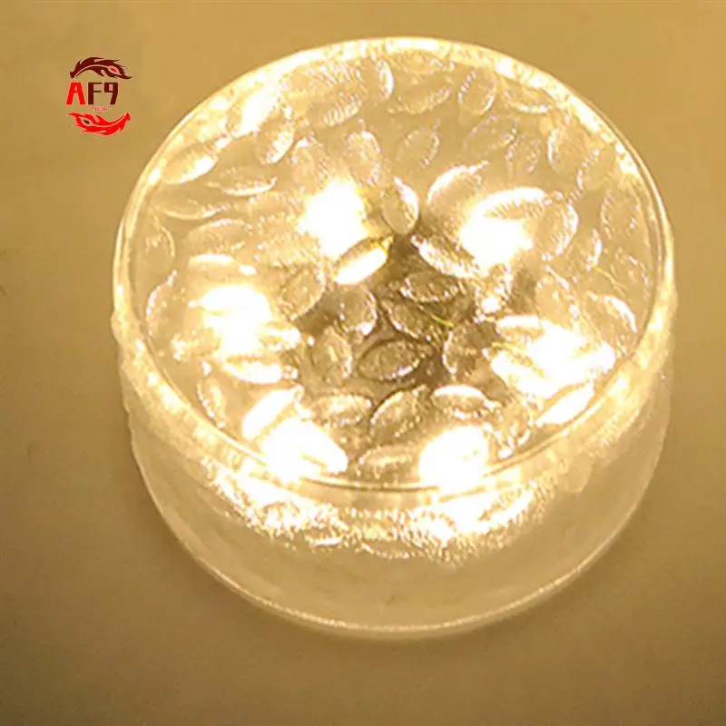 

AF90-Round Solar Outdoor Courtyard Waterproof LED Outdoor Garden Lawn Light Stairs Light(Warm White) Durable