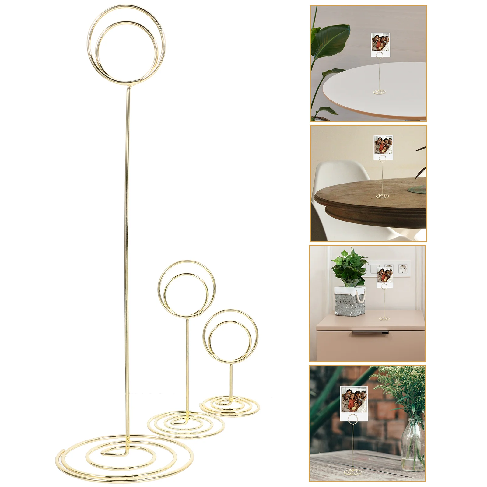 15 Pcs Dining Table Number Clip Picture Holders for Tables Photo Display Business Card Place Memo Metal