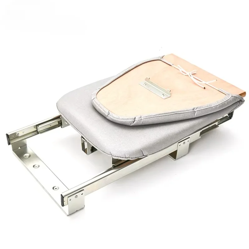 drawer hidden wood top space saving folding ironing board