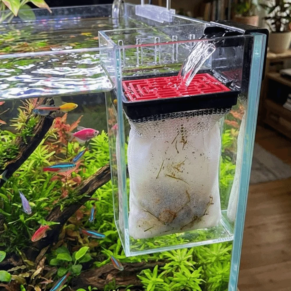 Efficient Filtration Aquarium Filter Bag Compact Hang on Filter External Filter Box Drip Circulation System Wall Mounted view 2
