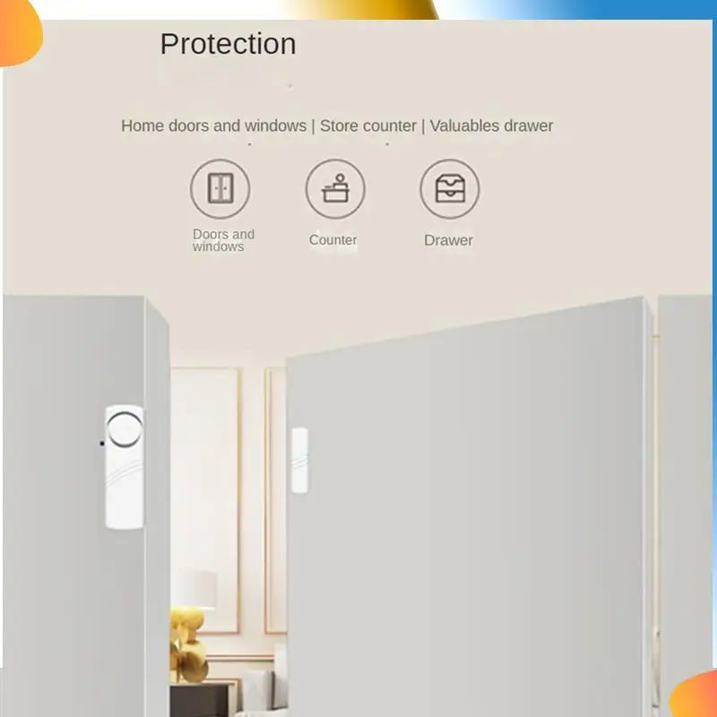 B48A 5Set/Lot Door And Window Magnetic Sensor Alarm Smart Home Security Protection Door Window Alarm
