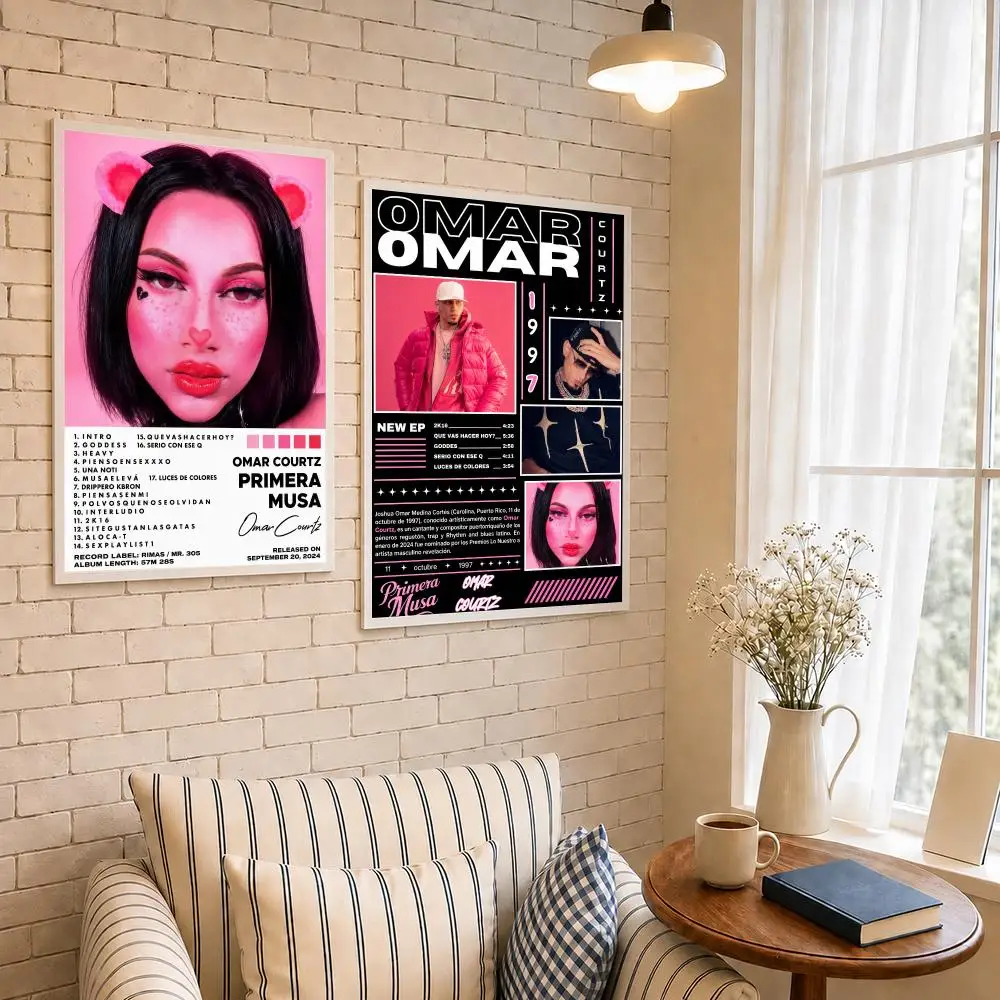 Rapper O-Omar Courtz Poster PP Self-Adhesive Waterproof Wall Decor for Bedroom,Living Room,Dorm,Bar Aesthetic Decor Gift