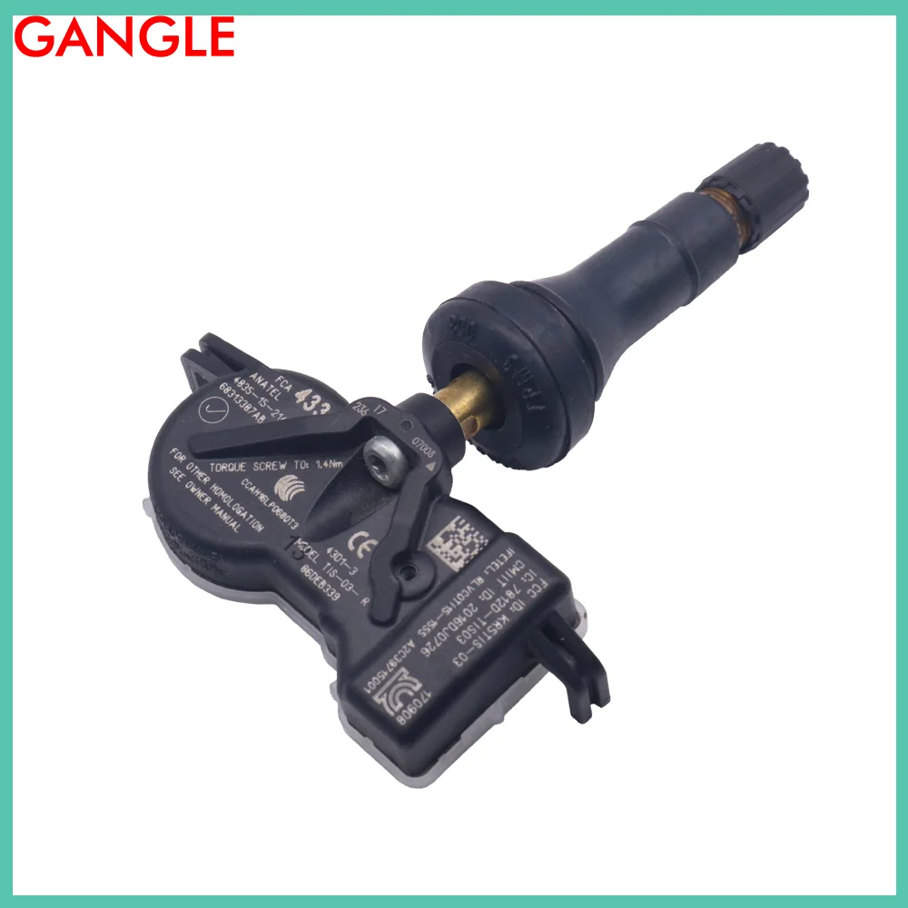 4 pces sensor tpms para 2017-2024 dodge durango sensor de pressão dos pneus 433mhz pressão do ar da roda 68313387 AB 68252493 AA 68252493 AB