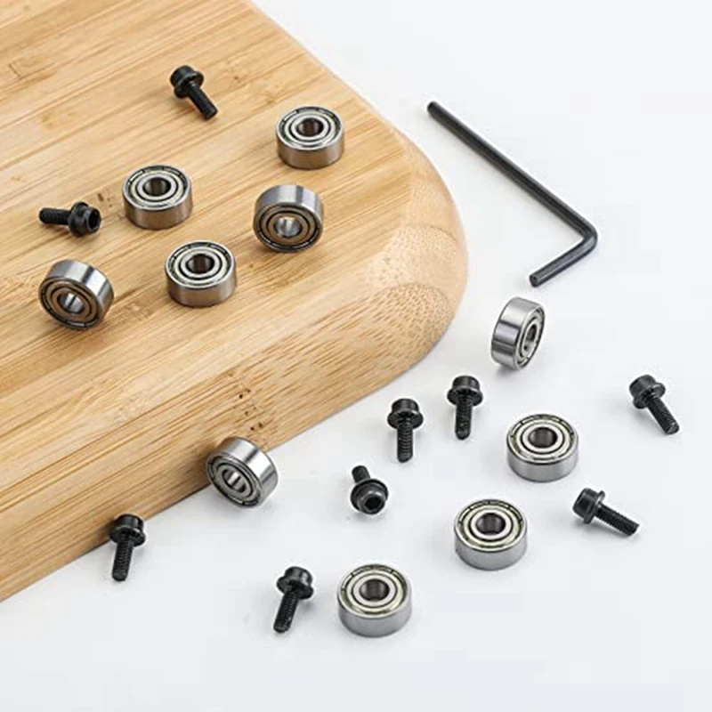 PORK-Router Bit Rolamentos Kit de rolamento superior de broca de roteador Diâmetro interno: Conjuntos de rolamentos de broca de roteador de 3/16 polegadas