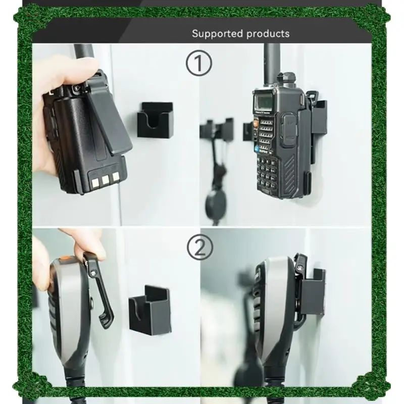 24-Hour Delivery Universal Wall Mount Car Radio Holder Microphone Hanger Handheld Radio Holder Adhesive Back