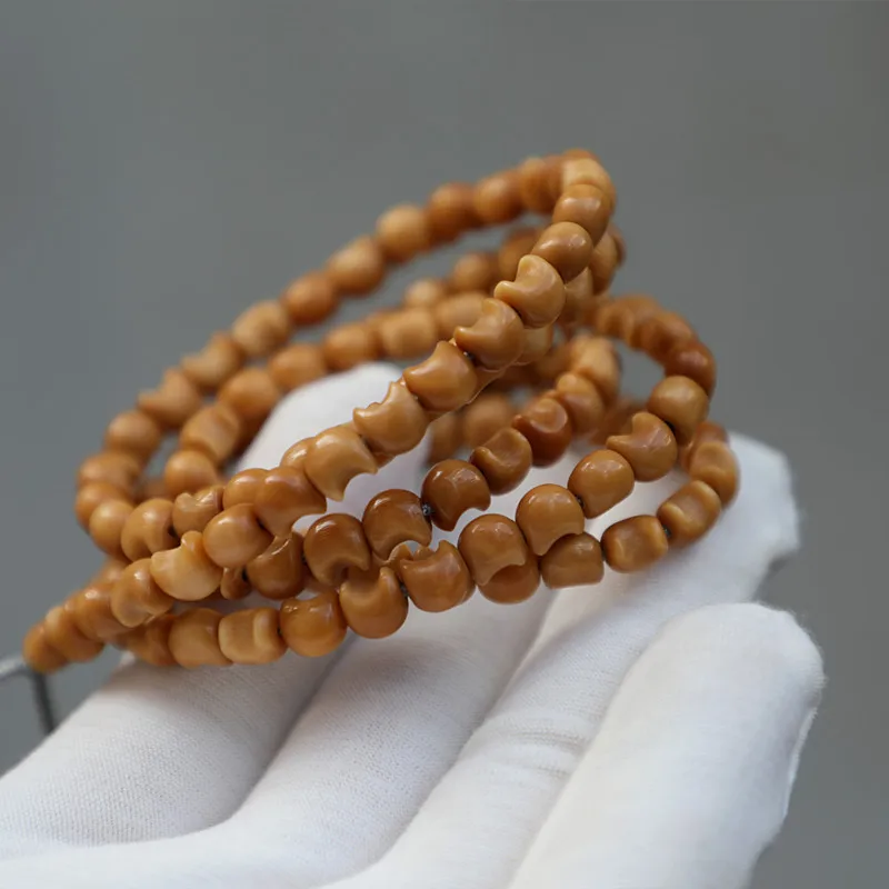 7Mm Moon Bead, Yellow Dragon Ridge Bodhi 108 Multi-Strand Bracelet