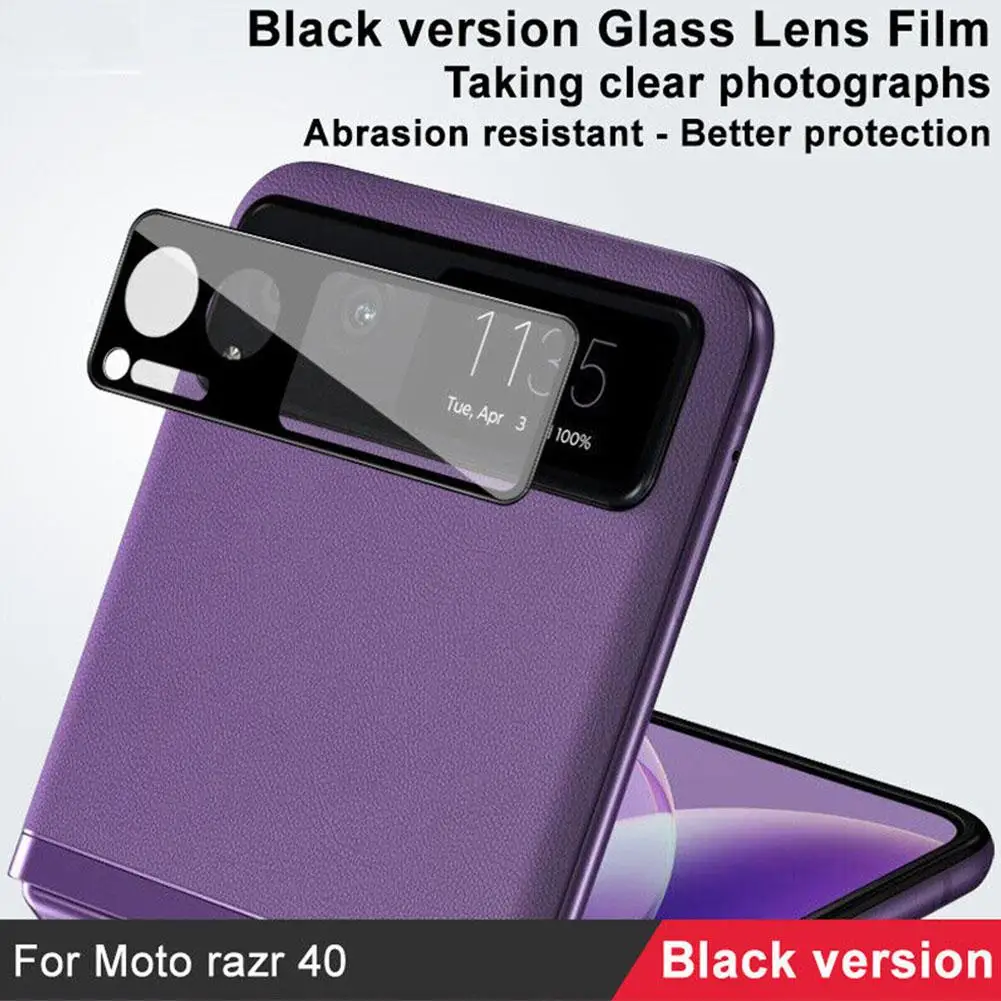 Tempered Glass Back Camera Lens For Motorola Razr 40 Anti-Scratch Full Cover Screen Protective Glass For Motorola Razr 40 F Z7Z8