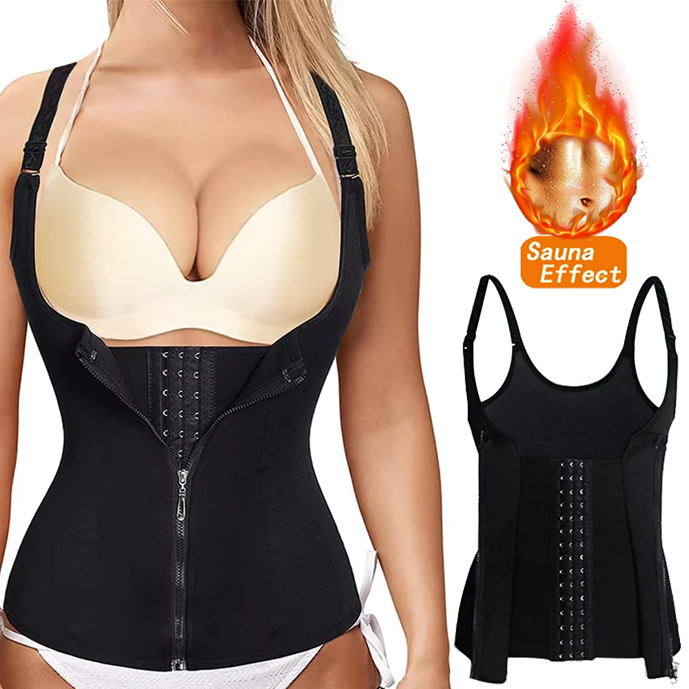 

Women Fitness Clothing Sweat Sauna Suits Weight Loss Fat Burning Tank Tops Compression Vest Tummy Trimmer Waist Trainer Corsets