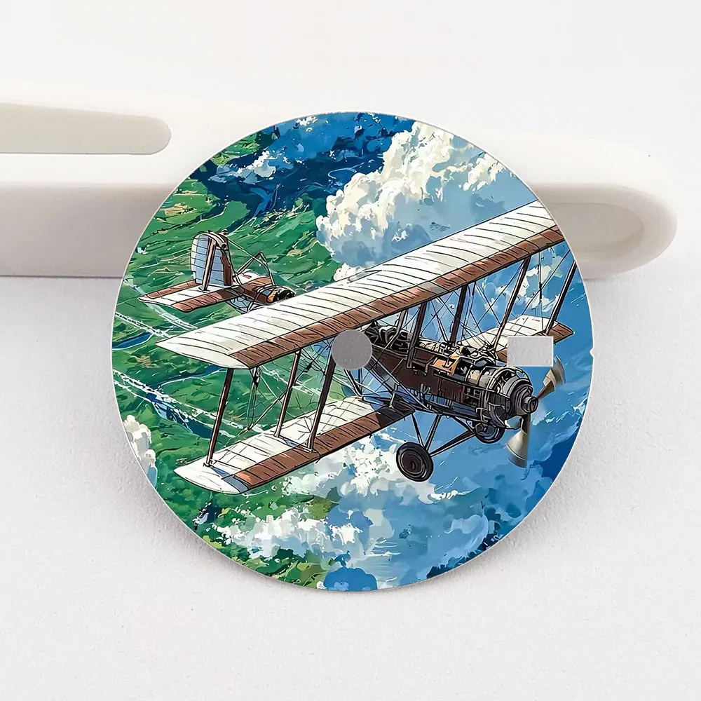 28.5mm Childhood Dreams Series NH35 Dial Creative Color-Printed Series Dial Is Suitable for NH35 36 Movement Watch Accessories