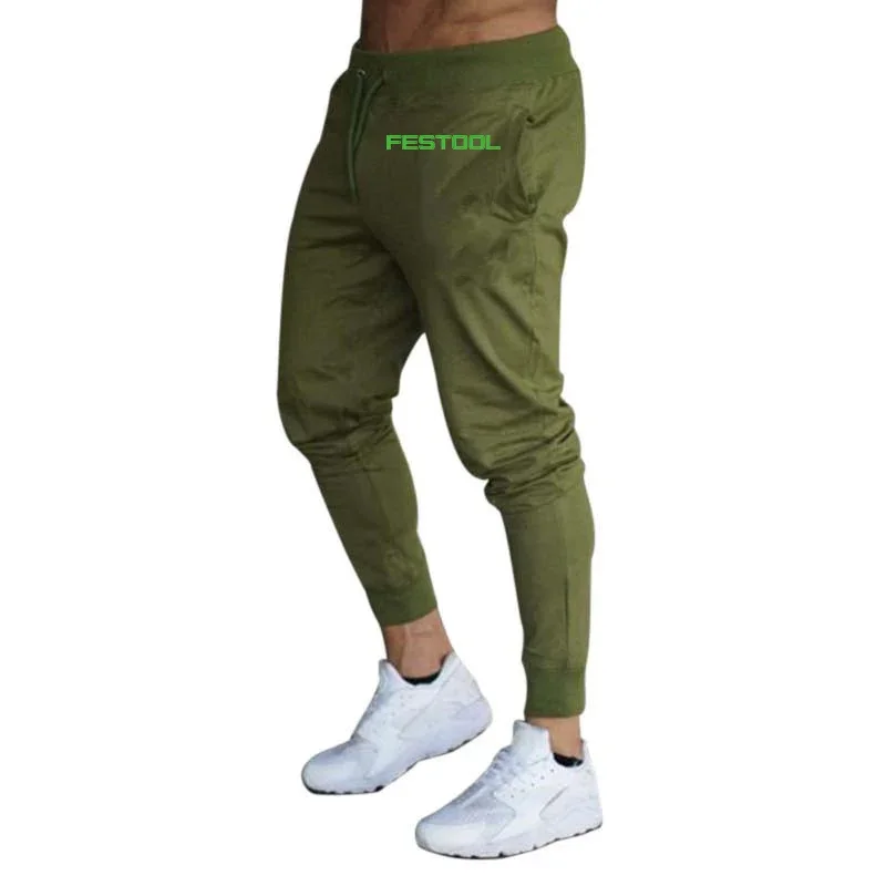 Festool Tools-Pantalon de sport en coton imprimé pour homme, survêtement de course respirant, jogging décontracté, tennis, football, salle de sport, fjl