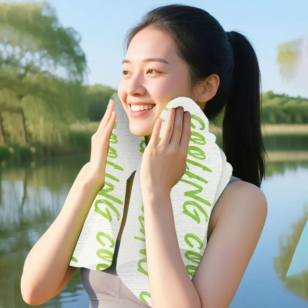 10Pcs Non Woven Fabric Cooling Towel Breathable Quick Drying Sweat Wipes Sunstroke Prevention Disposable Ice Wipes