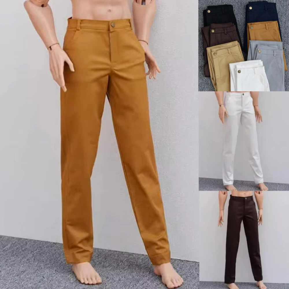 D09-P836 Children Handmade Toy 1/6 1/4 1/3 Uncle 73 TD85 ID75 Uncle MDD BJD/SD Doll Clothes Customized Casual Pants White Blue