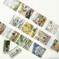 Vintage Travel Sky View Washi PET Tape Planner DIY Card Making Scrapbooking Plan Decorative Sticker
