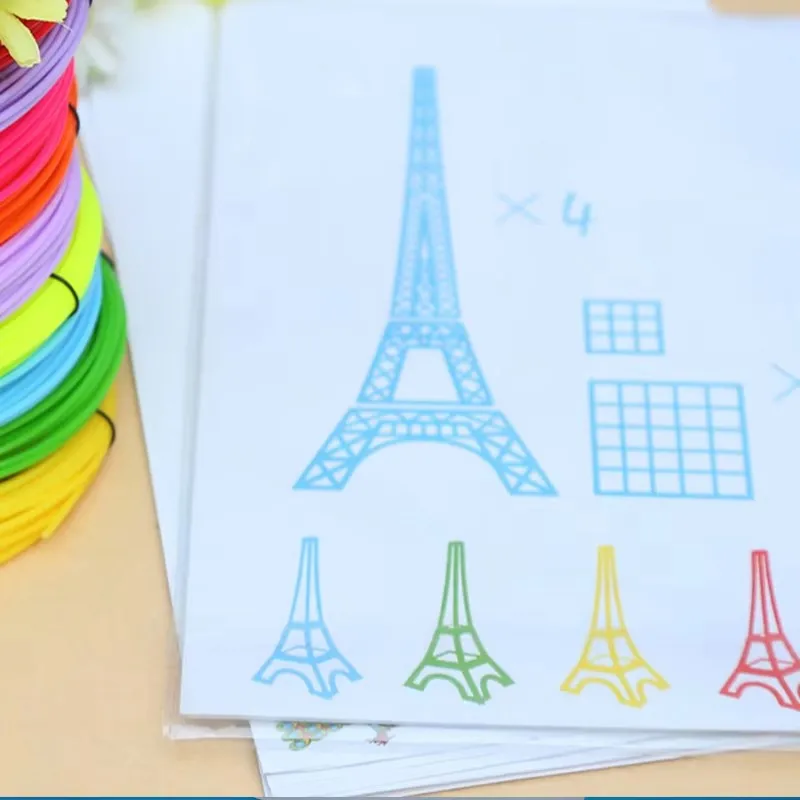 A4 3D pen copy pattern template, 22 sheets, with PVC transparent copy board. 40 patterns, 3D pen painting textbook.