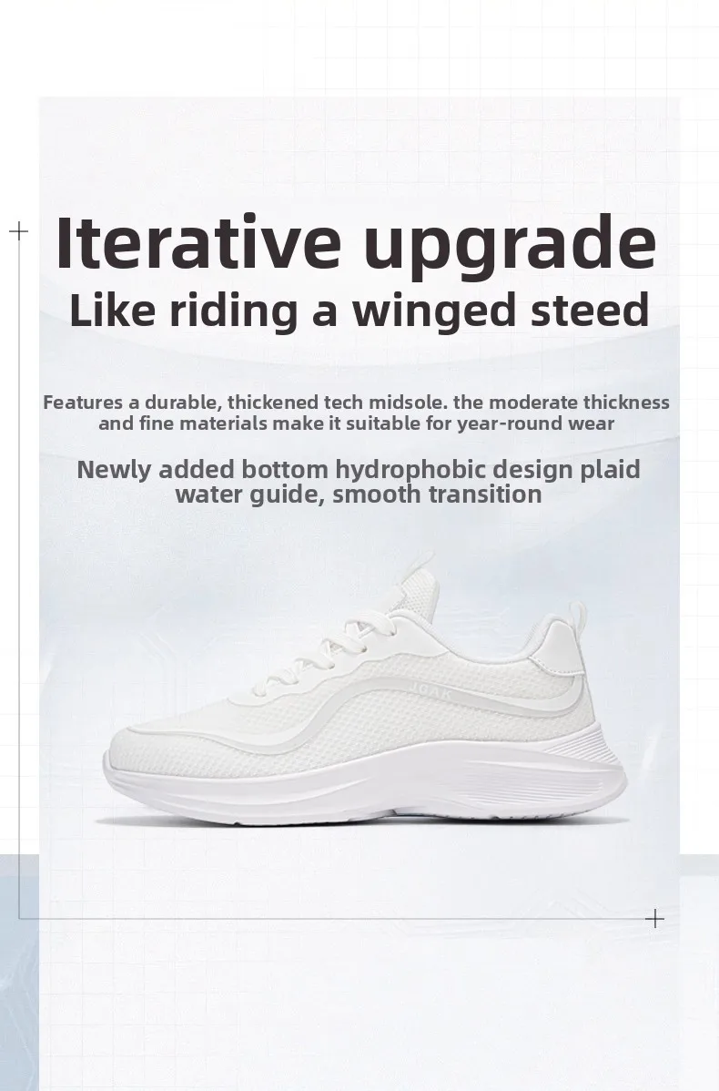 Große Herren-Sneaker in Weiß, leichte, atmungsaktive, lässige Sportschuhe, modische, flache, weiche Sohle, Walking-Trainer, Übergröße 39–48 – Detail 2