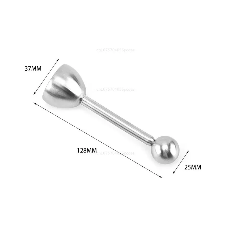 1 قطعة الفولاذ المقاوم للصدأ البيض قذيفة فتاحة البيض فتاحة البيض قذيفة القاطع المسلوق المطبخ أداة مطرقة اكسسوارات أدوات المطبخ