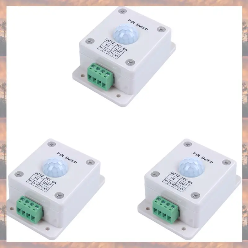 N75R-3X LED Iluminação Movimento Ativado Sensor Interruptor 12 Volts DC Controle de Luz Passiva