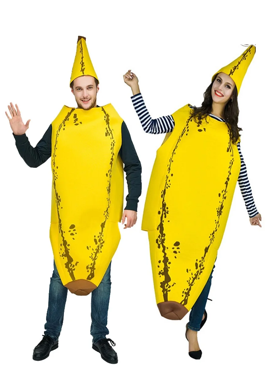 Adults Kids Halloween Funny Cosplay Banana Costumes Parent-Child Costumes Couple Costumes Performance Carnival Fruit Costumes