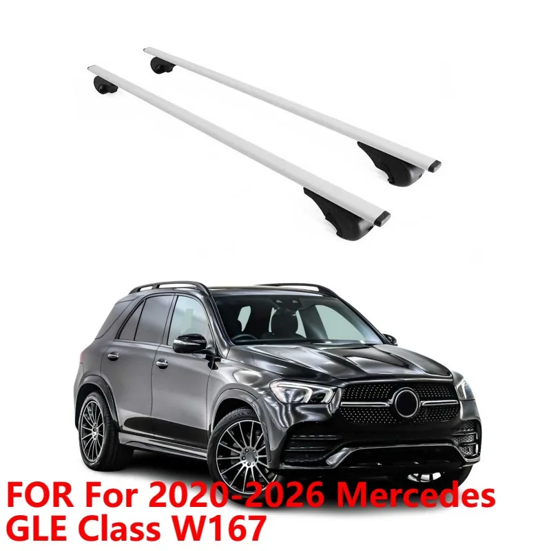 For 2020-2026 Mercedes GLE Class W167 Roof Cross Bars Durable Metal Gray