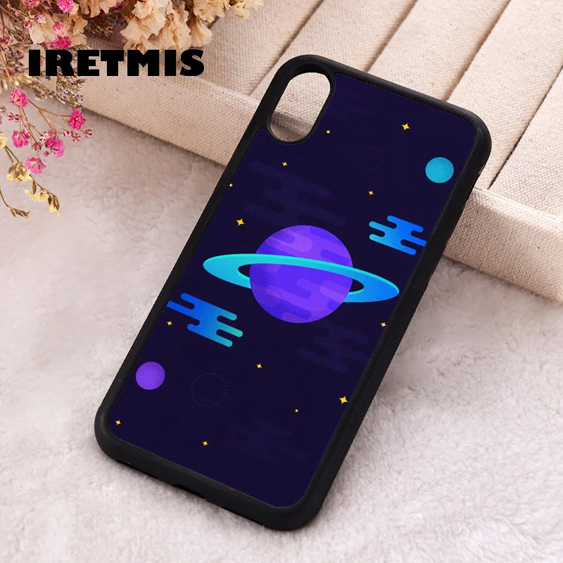 Iretmis Phone Cover Case For iPhone X XS Max XR 11 12 13 PRO MINI 14 15 16 Plus Rubber Silicone TPU Milky Way