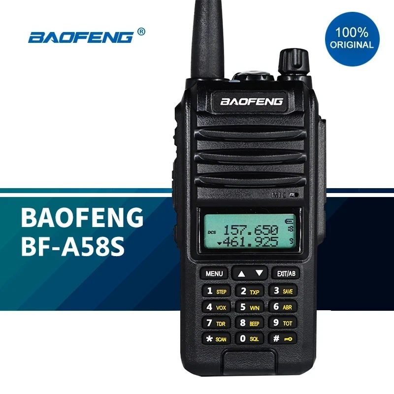 Baofeng BF-A58S Dual Band Ham Radio uhf vhf Walkie-Talkie 5W Tri Band 136-174MHz&400-480MHz Handheld hf Transceiver New