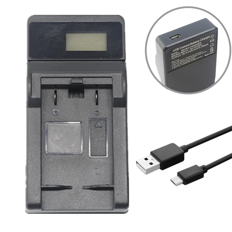 

USB Battery Charger for Samsung SLB-1237 Digimax L55 L55W L85 Sigma DP1 DP2 DP1S DP2S Epson L500V