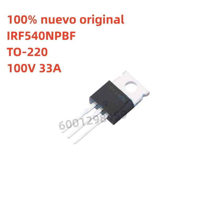 

100% nuevo original 10pcs - 50pcs transistor mosfet IRF540NPBF IRF540N 540N TO-220 100V 33A