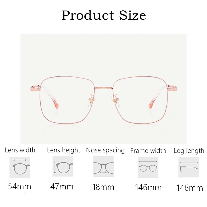 KIZN التيتانيوم النقي الضوء الأزرق حجب النساء خفيفة للغاية كبيرة الوجه مربع النظارات الطبية البصرية الإطار الرجال T3501