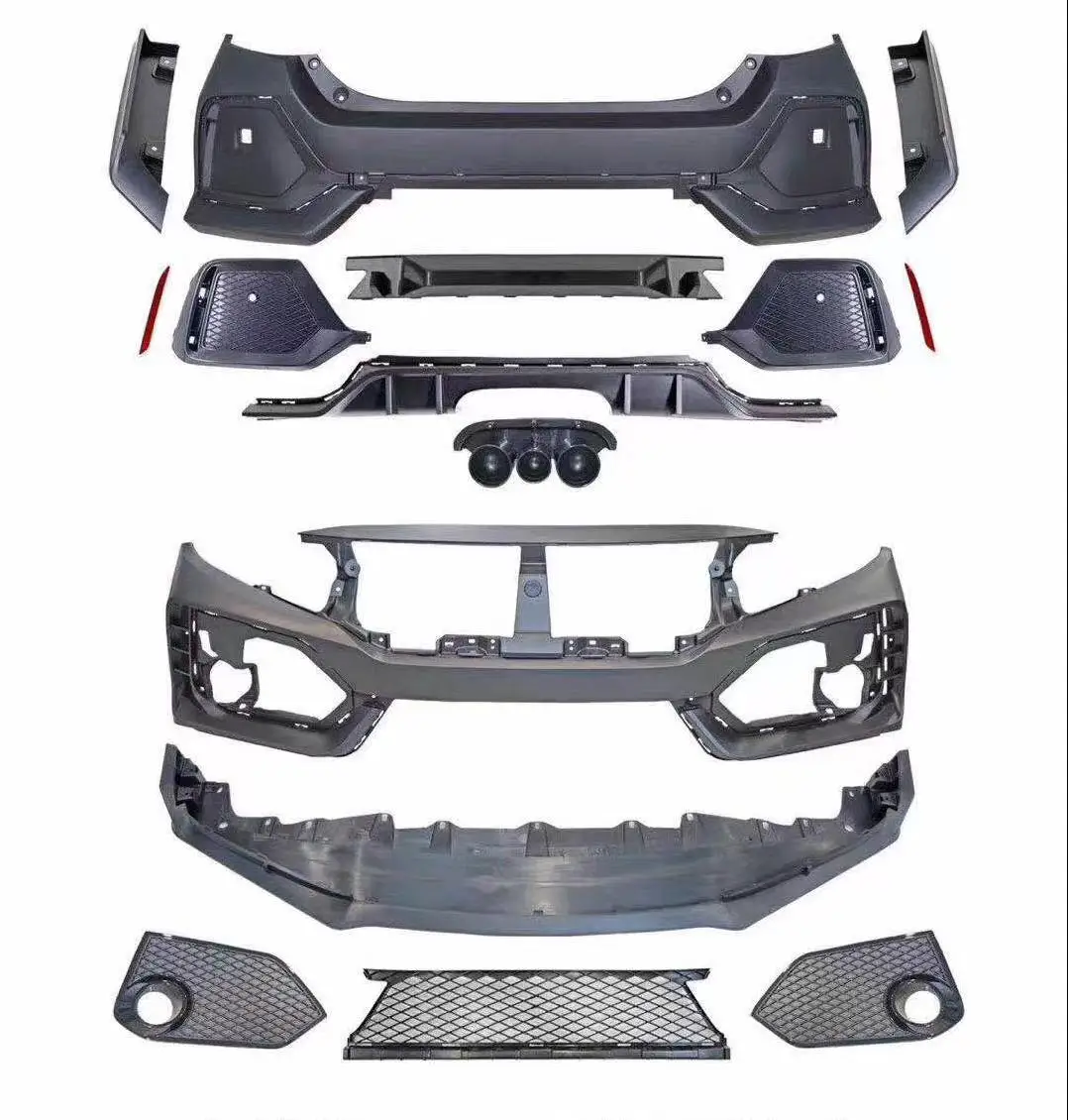 

Factory Hot Selling For Honda C-iv-ic Type R ABS Material Side Skirts Auto Parts Accessories Front and Rear Bumper Grille