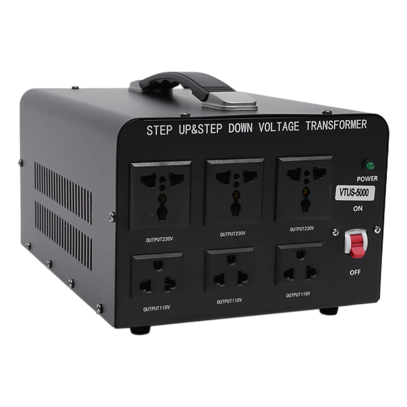 

5000 W 110V/230V AC Voltage Converter Transformer Heavy Duty Step Up/Down Convert Input Output