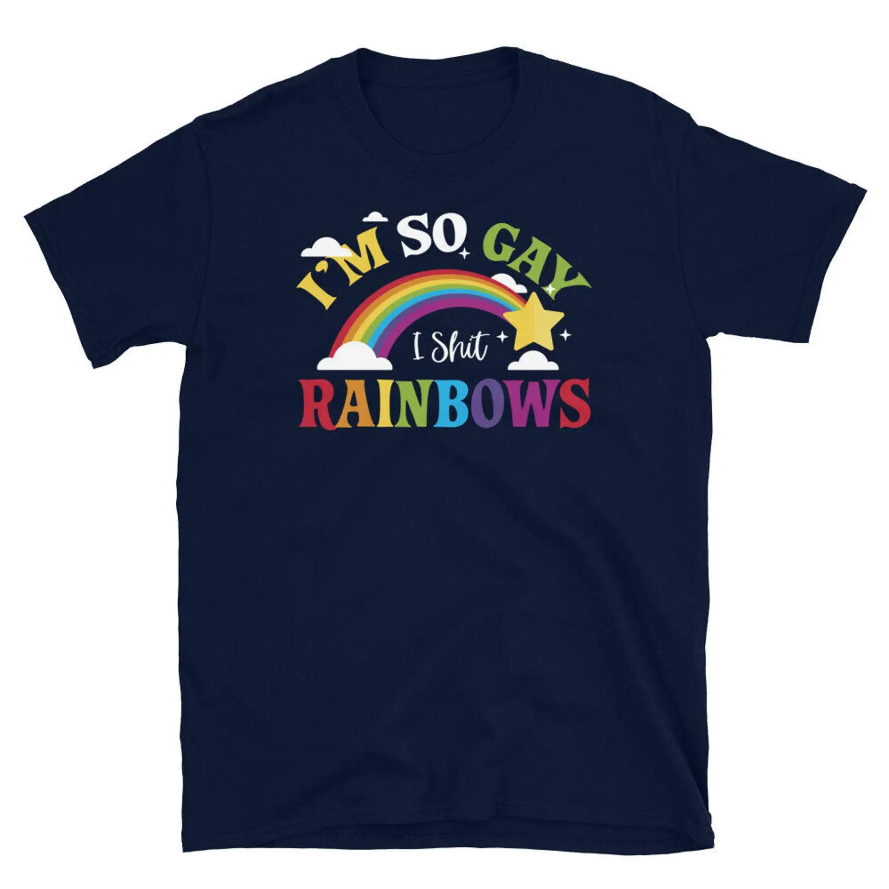أنا مثلي الجنس جدا أنا قوس قزح LGBTQ مثليه ثنائي الجنس قصيرة الأكمام للجنسين تي شيرت #1
