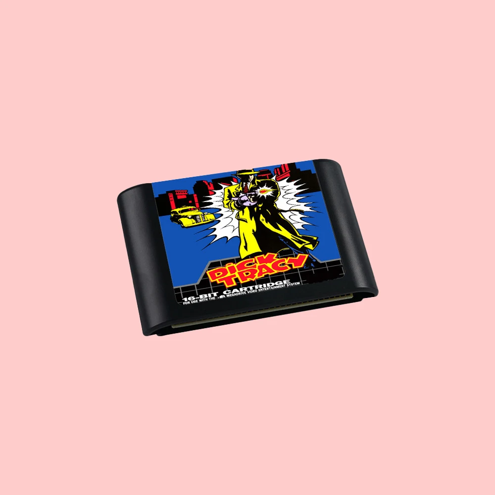 for Dick Tracy EUR Version Game Card Box Manual For 16 bit Sega MD MegaDrive Genesis Consoles