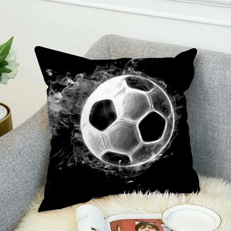 Football Basketball Print Pillowcase Square Car Sofa Office Cushion Pillowcase