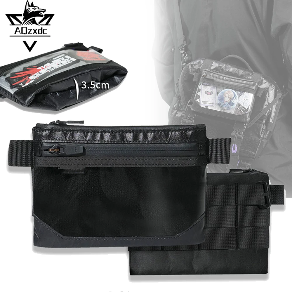 

Tactical Bag Transparent Storage Packet Waterproof Side Bag With Window Molle Expansion Attachment Pouch for CS Hunting Shooting