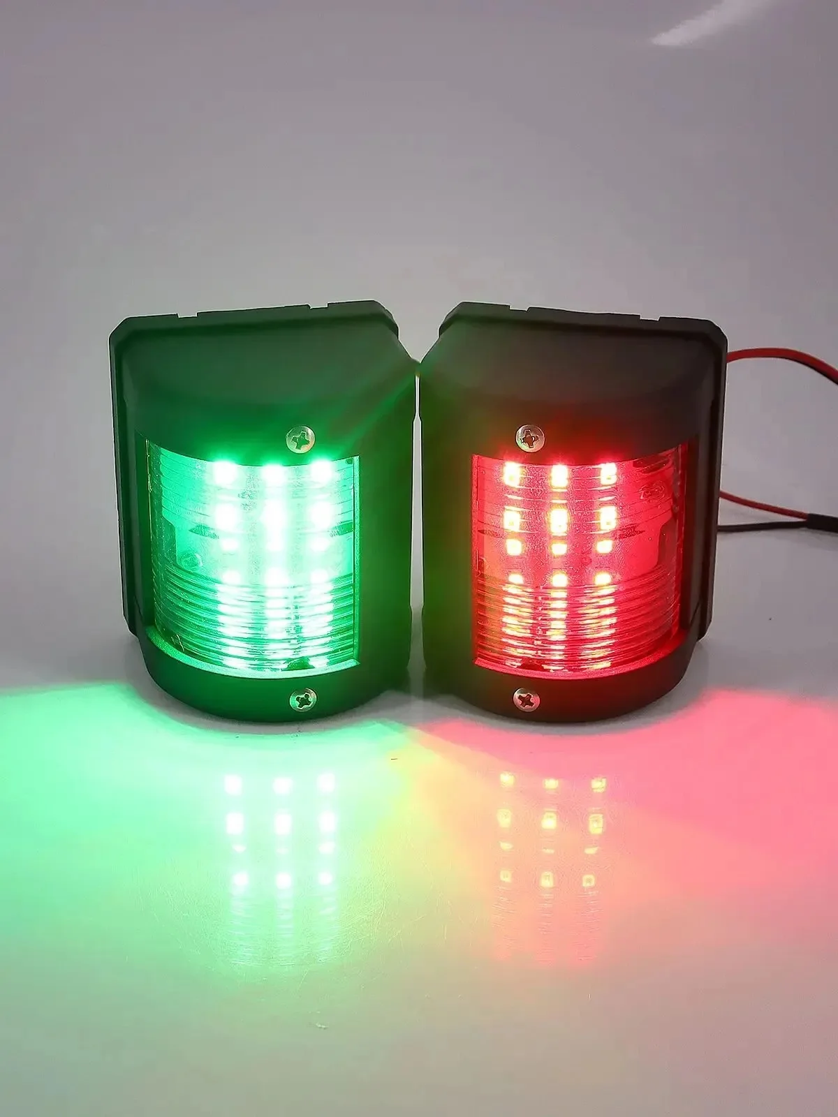 Boat Marine Sailing Light, Red Green Color LED Navigation Signal Lamp for MotorBoat Yacht 12V 24V