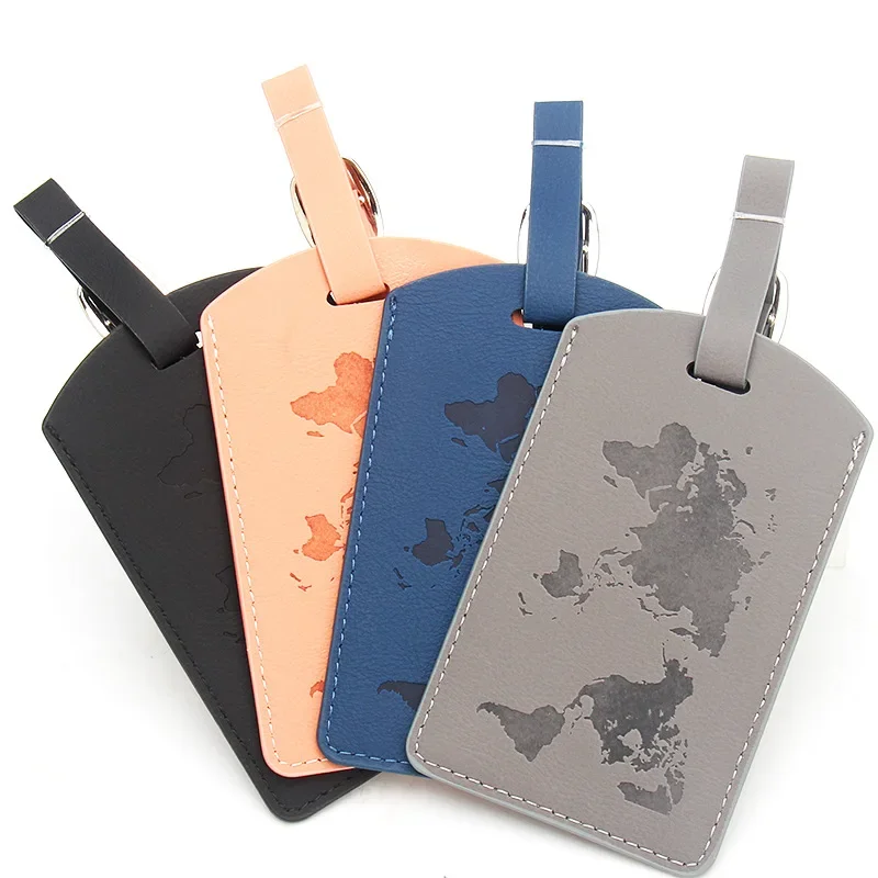 World Map RFID Passport Holder Luggage Tag Set Passport Cover Label Multi-function Travel Card Holder Travel Accessories